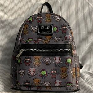 Loungefly Marvel Guardians Character Backpack - Gray and Black